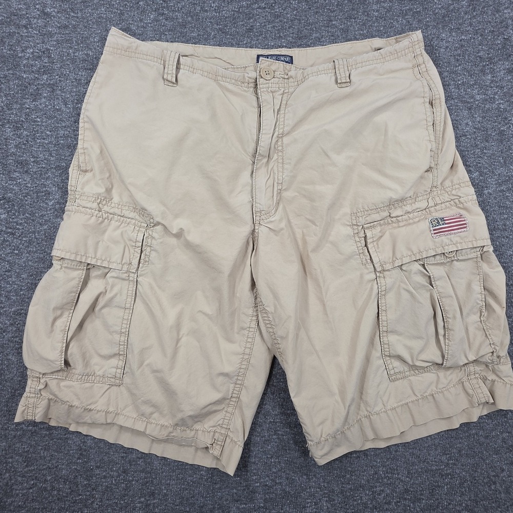 Polo Jeans Company Ralph Lauren Mens Cargo Shorts Lightweight S 32 Khaki Cotton